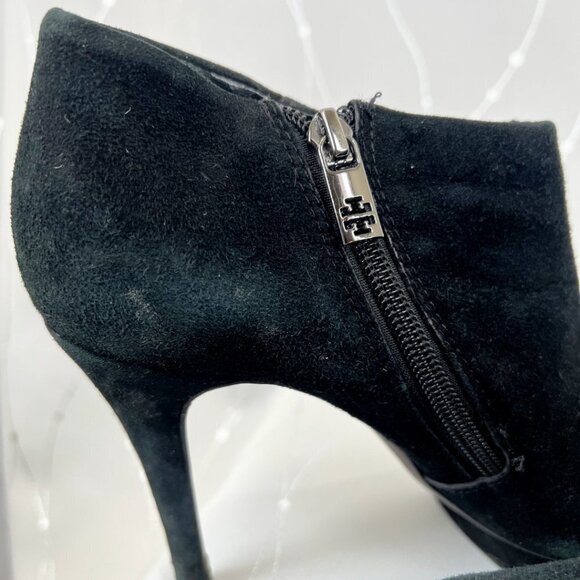 Tory Burch Black Suede Platform Ankle Boots $348 - Picture 6 of 9